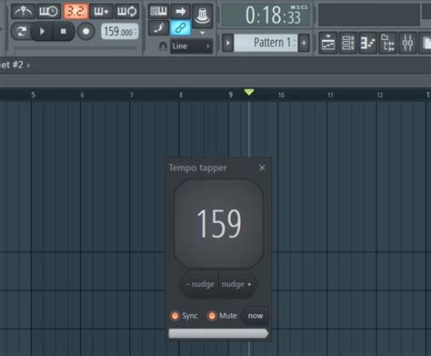 fl studio tempo adjusting.